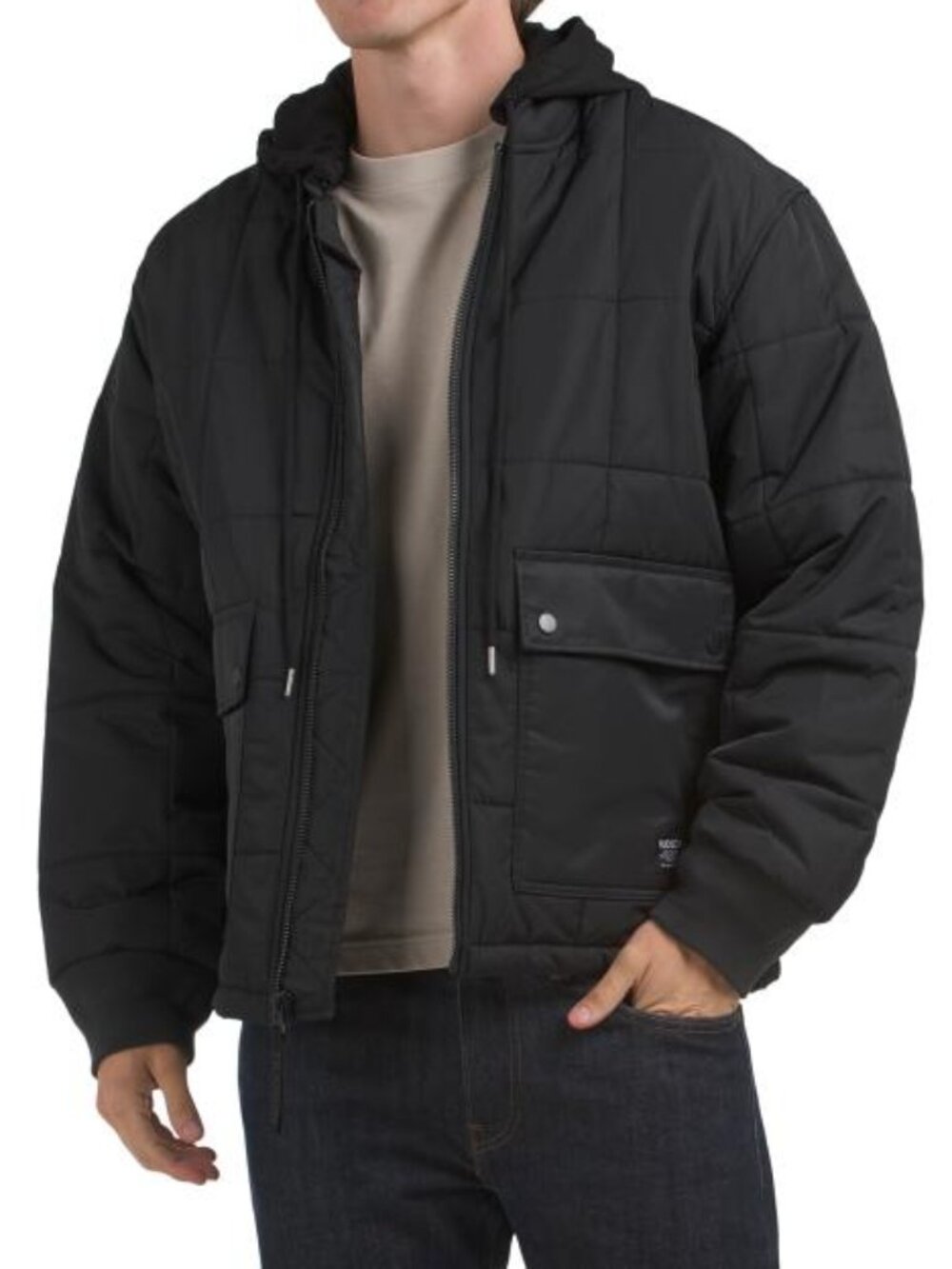 HUDSON Black Quilted Flight Jacket